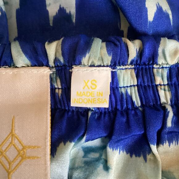 Anthropologie Andree DeLair Cordelia Strapless Batik Midi Dress XS - Picture 8 of 10